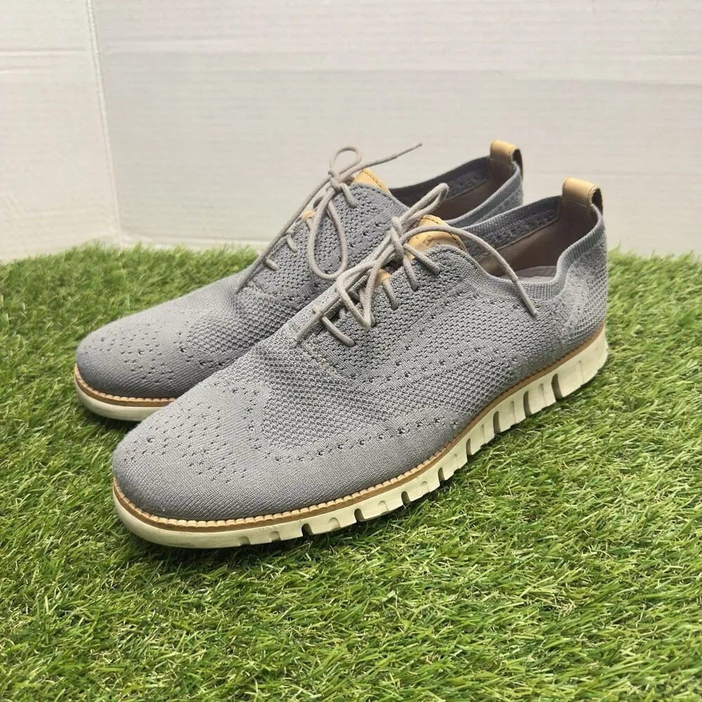 Cole Haan ZerøGrand StitchLite Gray Wingtip Oxford Shoes Size Mens 11.5 C24944
